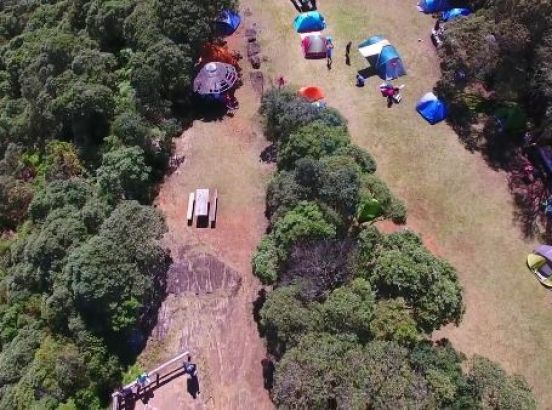 Vista aérea do acampamento Terreirão